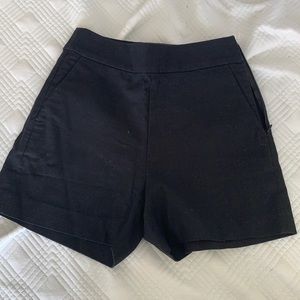 NWOT Black J Crew High Waisted Shorts